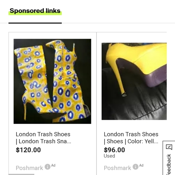 London Trash Loralei Hi-heel thigh-hi boots yellow sz7.5 - Picture 6 of 6